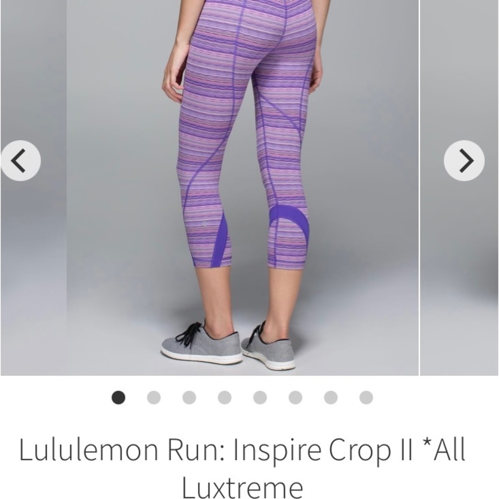 Lululemon Run: Inspire Crop II *All Luxtreme Space Dye Twist Iris Flower Pink